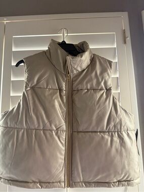 Marc New York Cream Quilted Puffer Vest